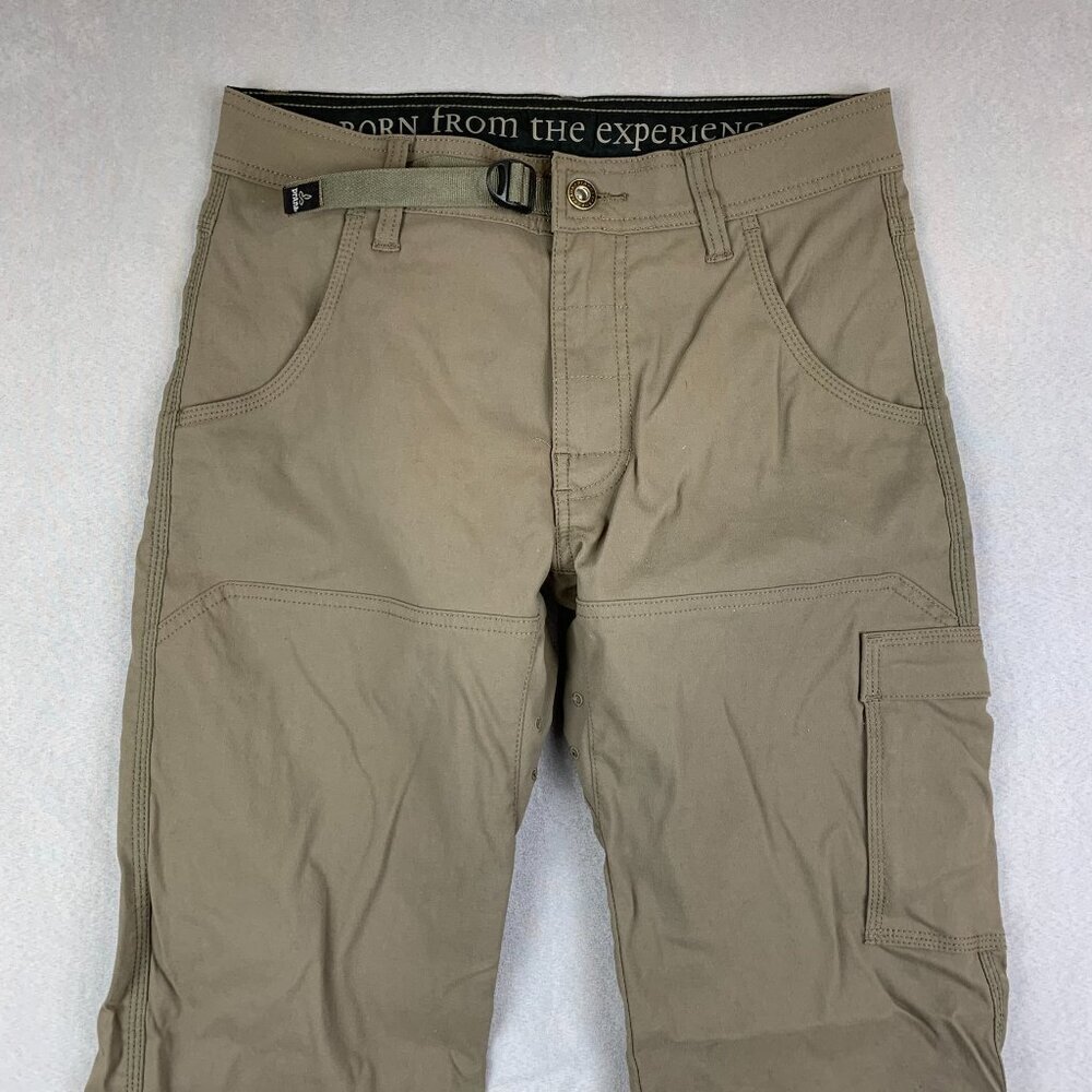 Prana Mens Pants 28 Brown Taupe Cargo Stretch Zion Straight Belted Outdoor 28x30 - Picture 2 of 13